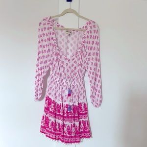 Playa Lucila Long Sleeve Minidress - Pink